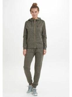 Auslauf 😀 Outdoor & Sport Athlecia Kapuzensweatshirt CHESTINE W Melange Sweat Hoody In 3121 Olive Günstig Kaufen 🎉