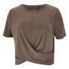 Budget ✨ Bekleidung Athlecia T-shirt Diamy In 5067 Deep Taupe Günstig Kaufen ✔️